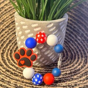 Dog Paw Tumbler Charm